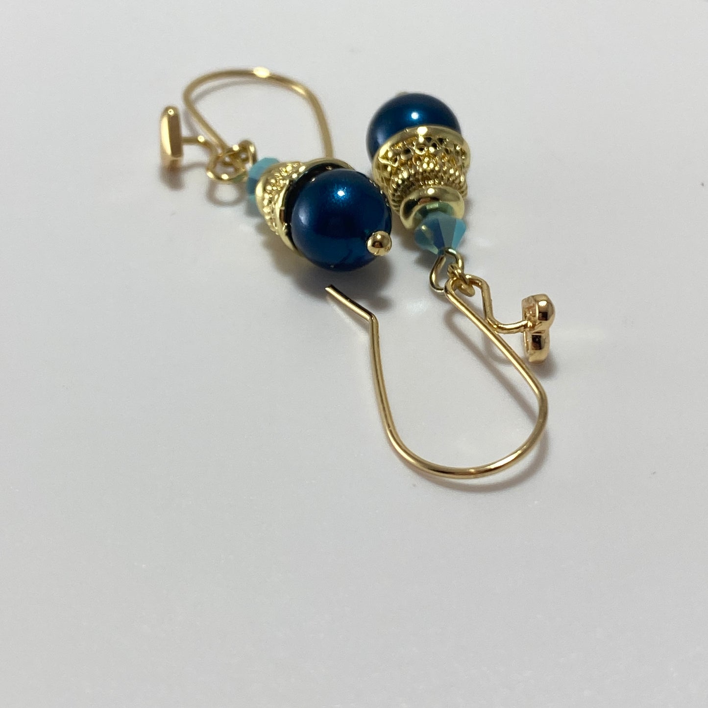 Crystals & Pearls Heart Hook Earrings
