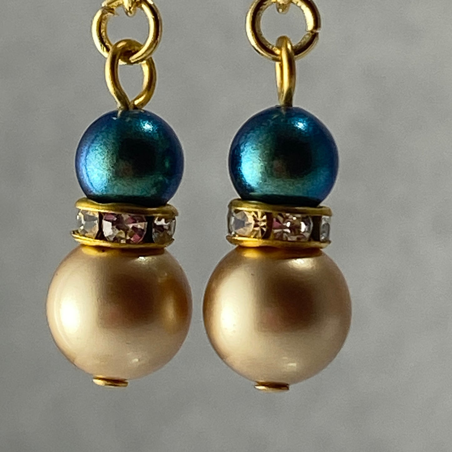 Pearls & CZ Hook Earrings