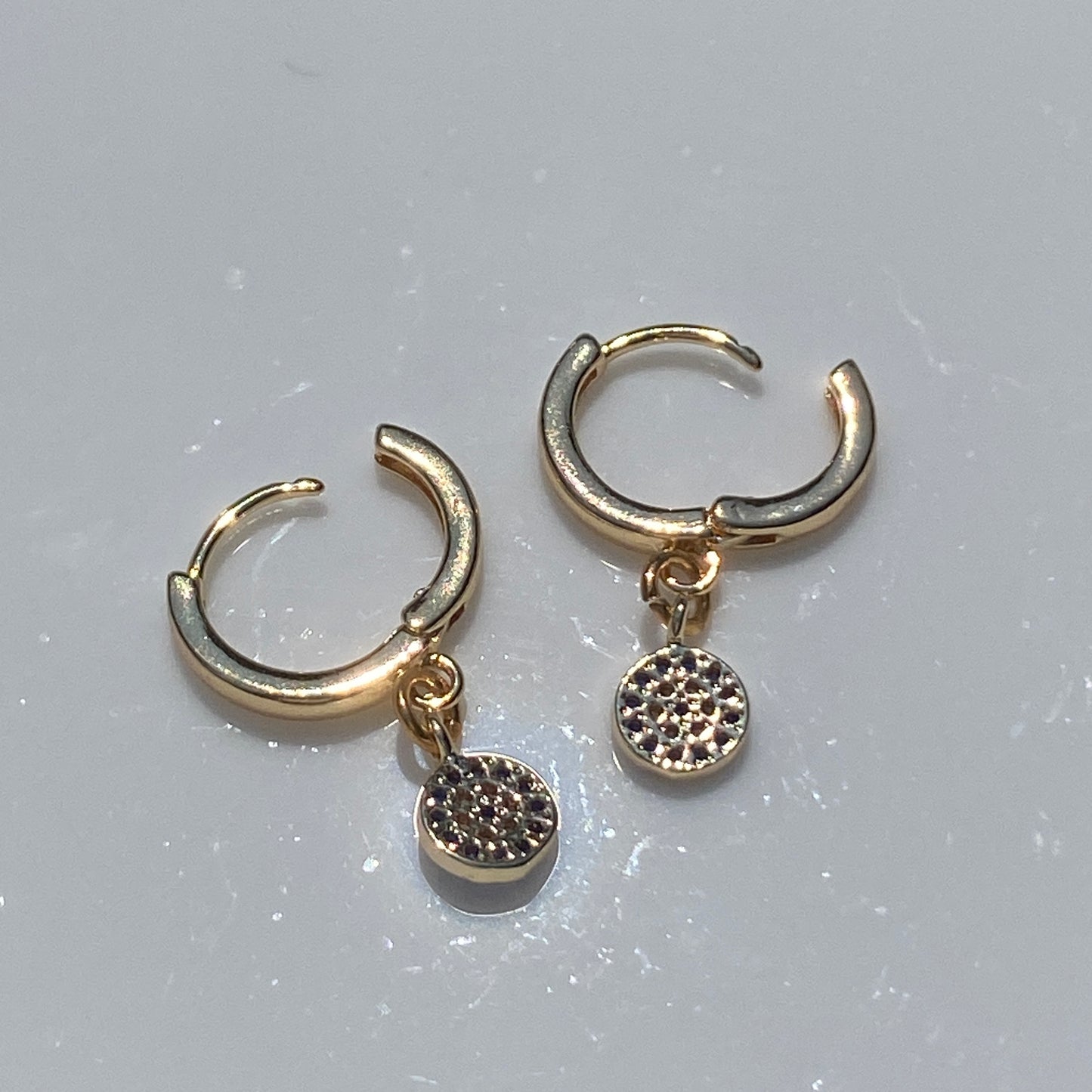 CZ Huggie Hoop Earrings
