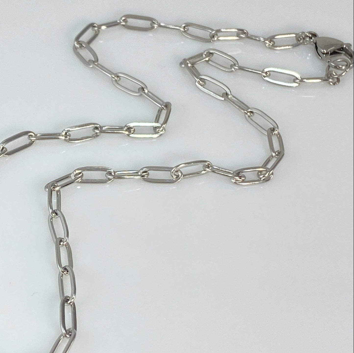 Letter & Birthstone Charm Paperclip Chain Necklace with 2024 / 2025 / 2026 Year