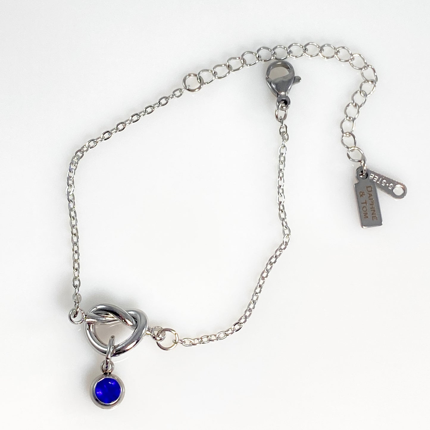 Eternity Knot & Birthstone Cable Chain Bracelet - MADE IN CANADA