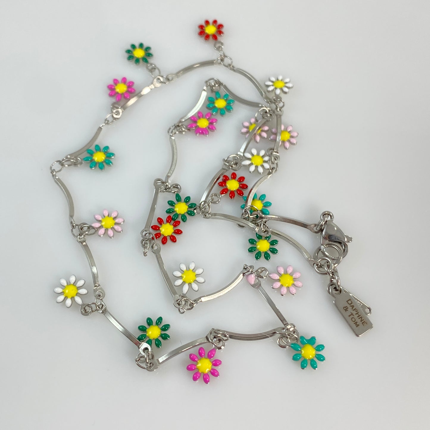 Enamel Flower Necklace