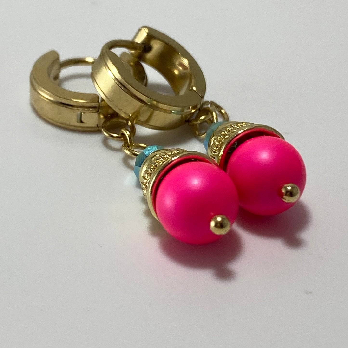 Crystals & Pearls Huggie Hoop Earrings