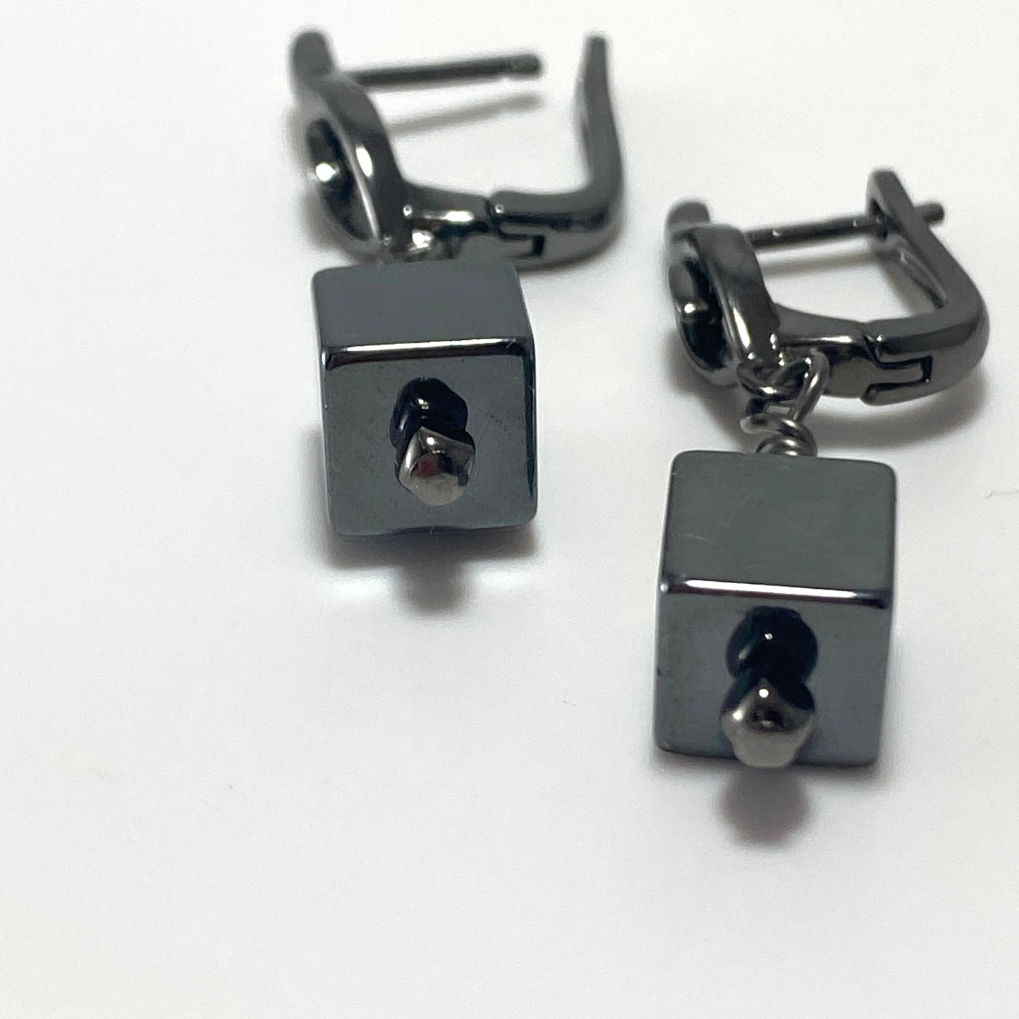 Hematite Hook Earrings