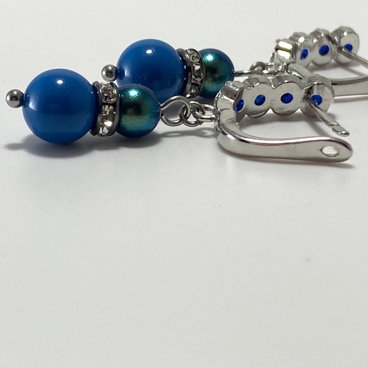 Pearl Cubic Zirconia Hoop Earrings