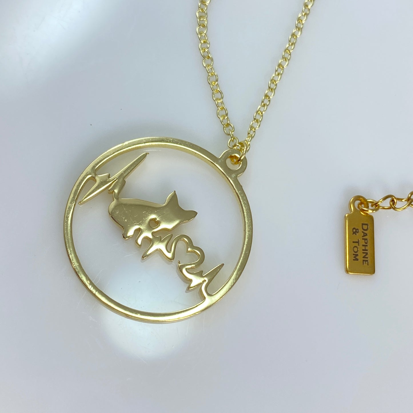 French Bulldog Heartbeat Pendant & Birthstone Cable Chain Necklace