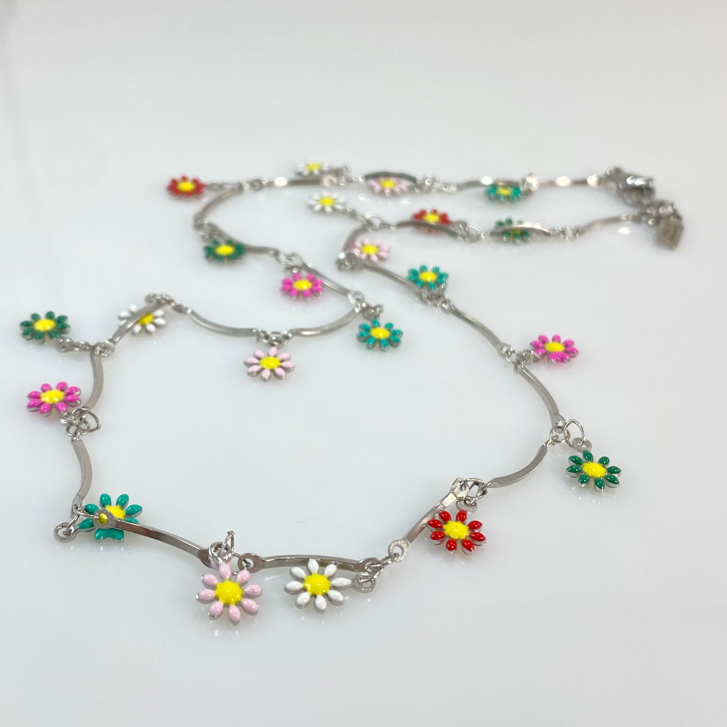 Enamel Flower Necklace