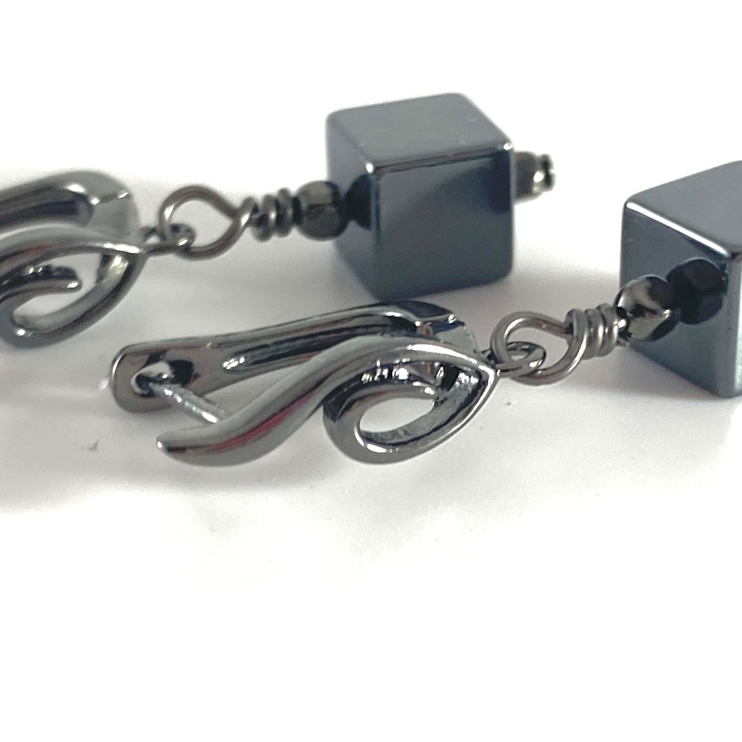 Hematite Hook Earrings