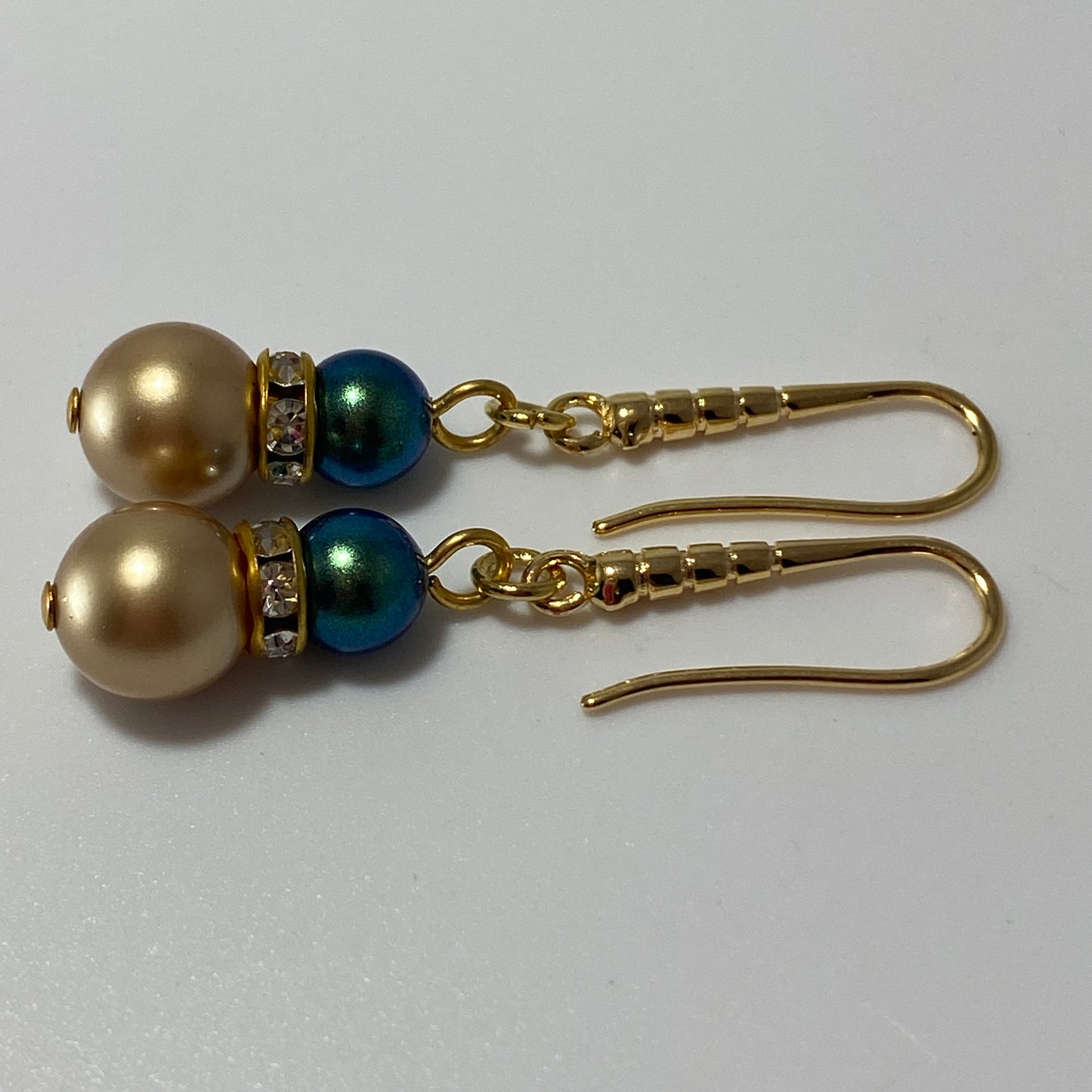 Pearls & CZ Hook Earrings