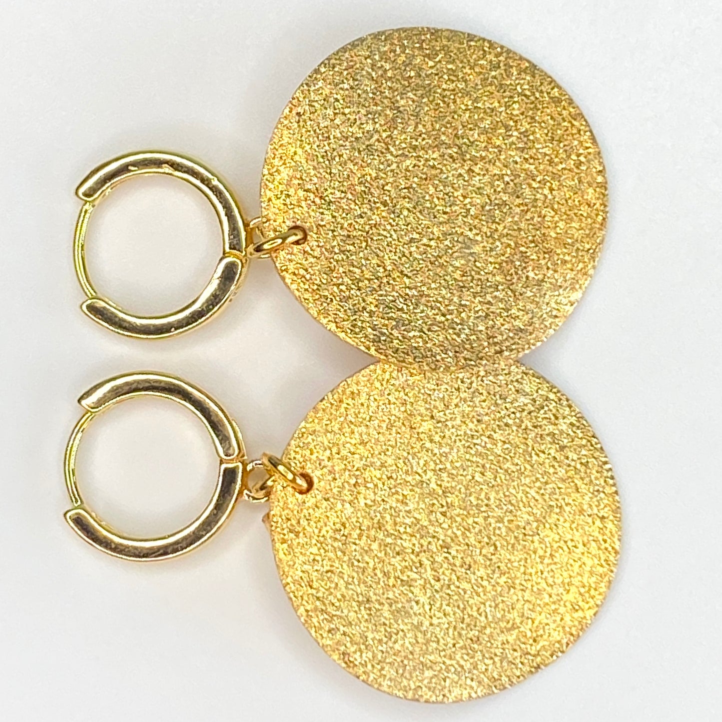 Bows & Disks Huggie Hoop Earrings