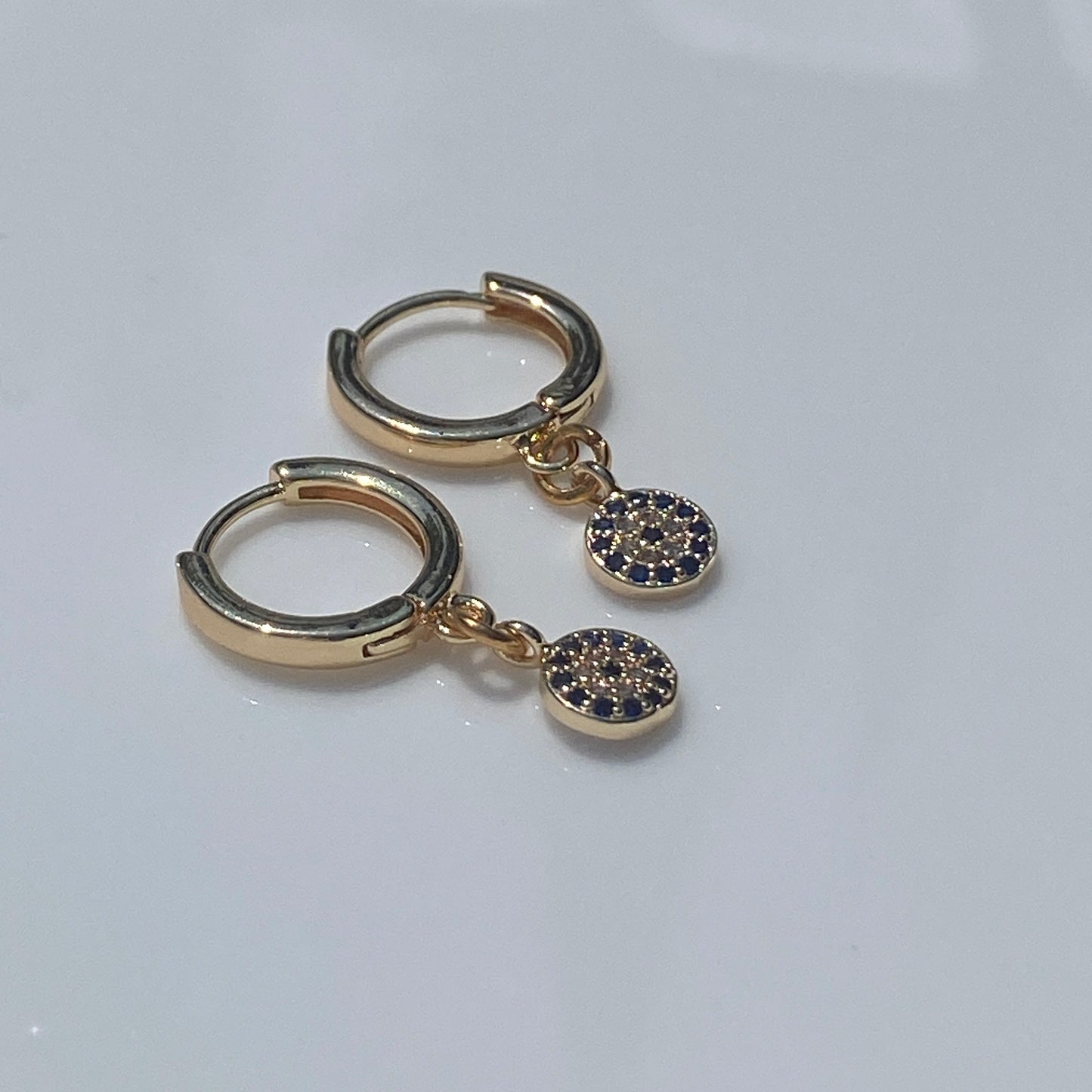 CZ Huggie Hoop Earrings