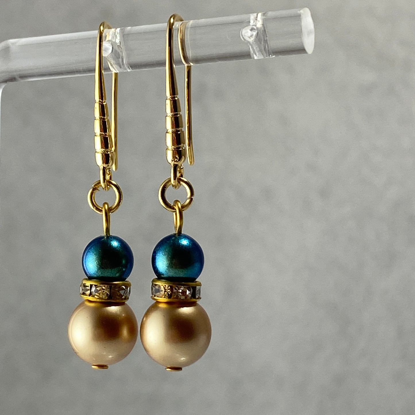 Pearls & CZ Hook Earrings