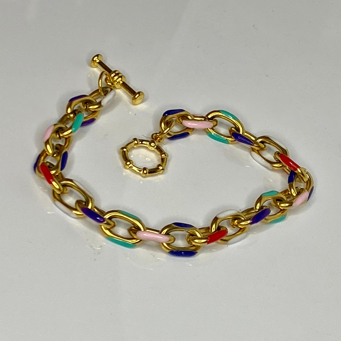Enamel Cable Chain Bracelet