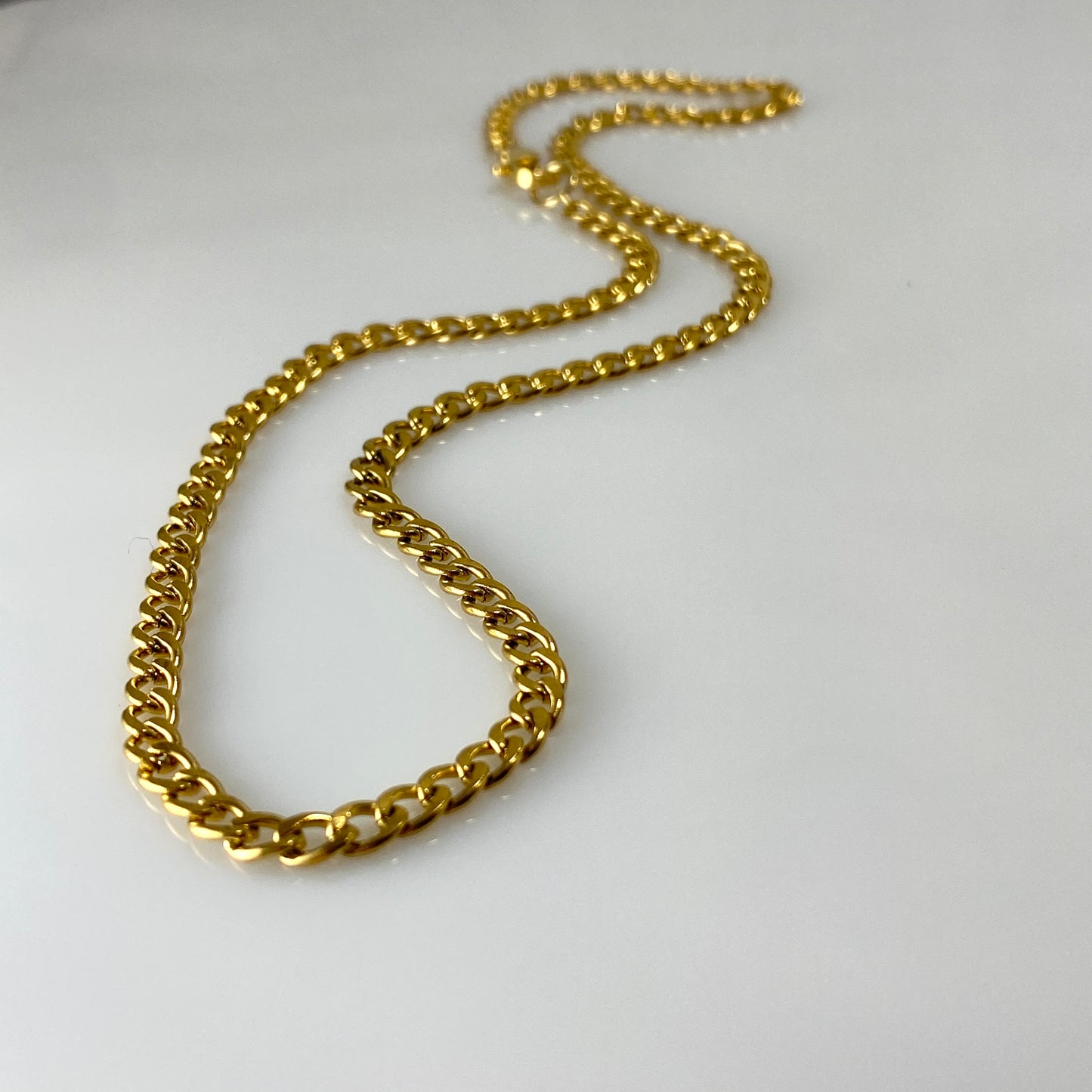 Collier à maillons gourmette cubain Miami en acier inoxydable