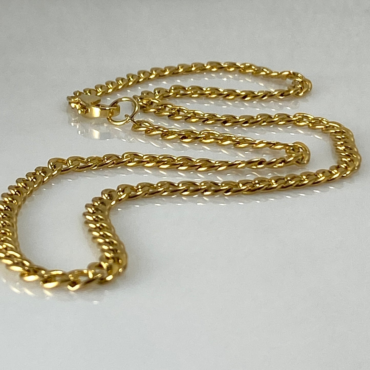 Collier à maillons gourmette cubain Miami en acier inoxydable