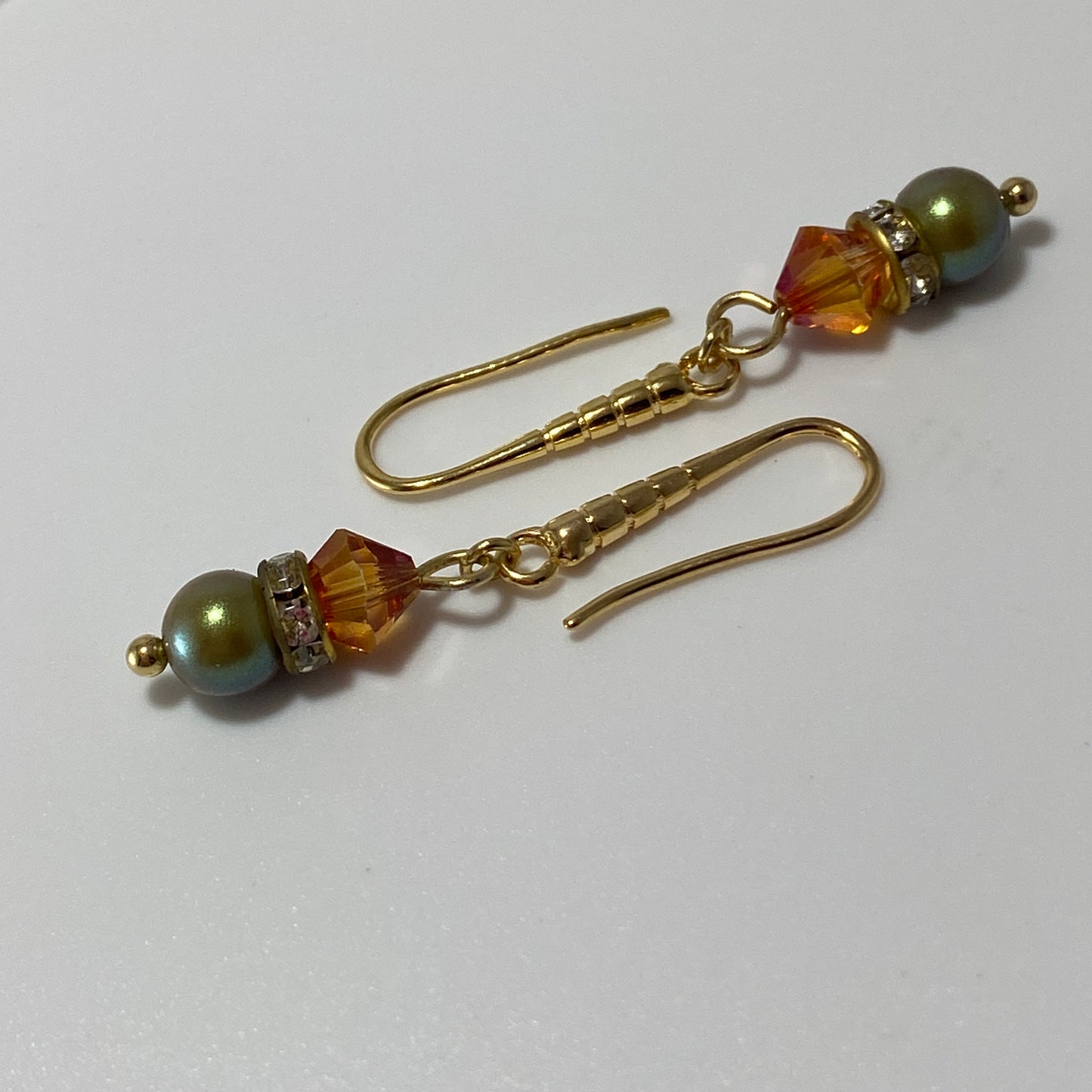 Crystals & Pearls Hook Earrings