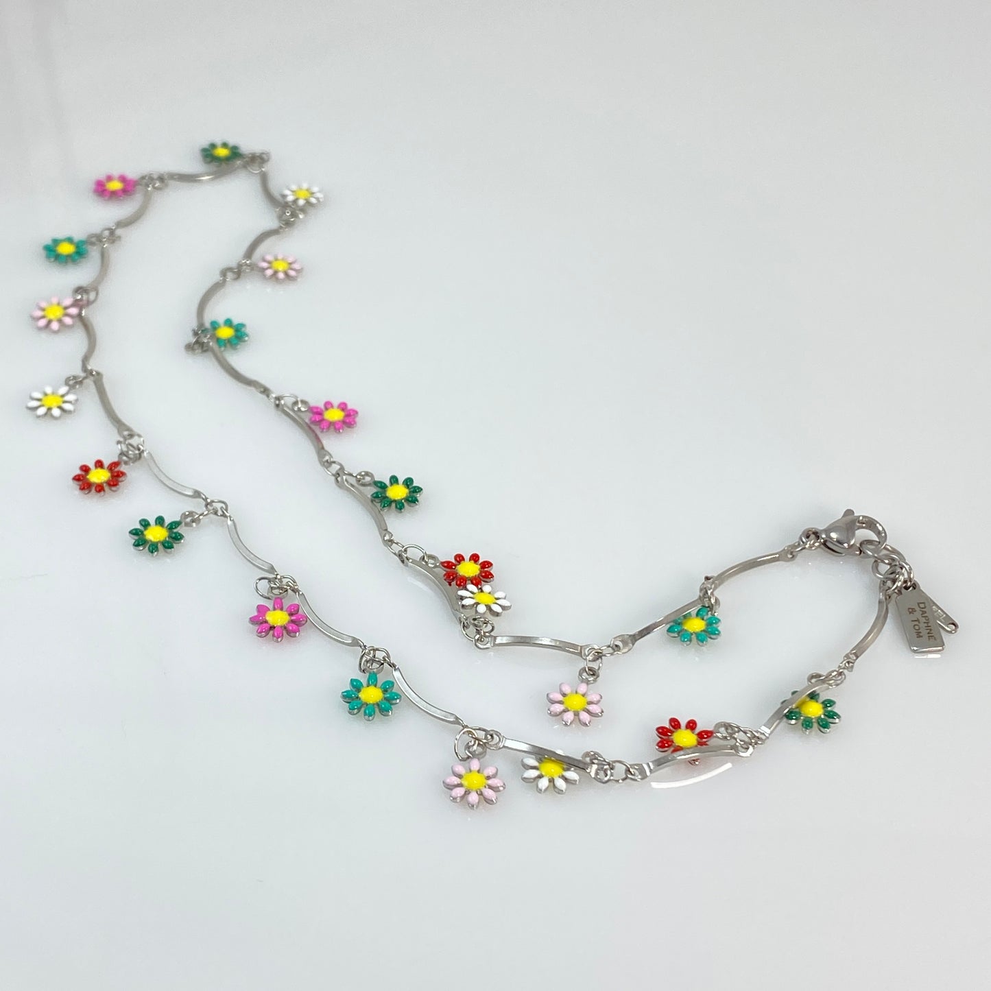Enamel Flower Necklace