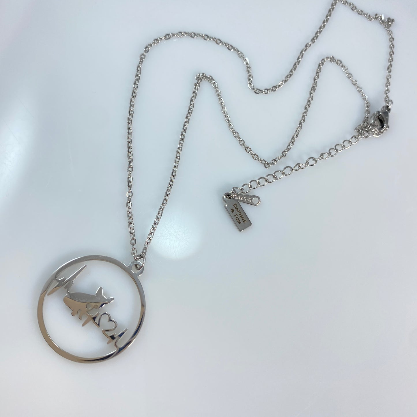 French Bulldog Heartbeat Pendant & Birthstone Cable Chain Necklace