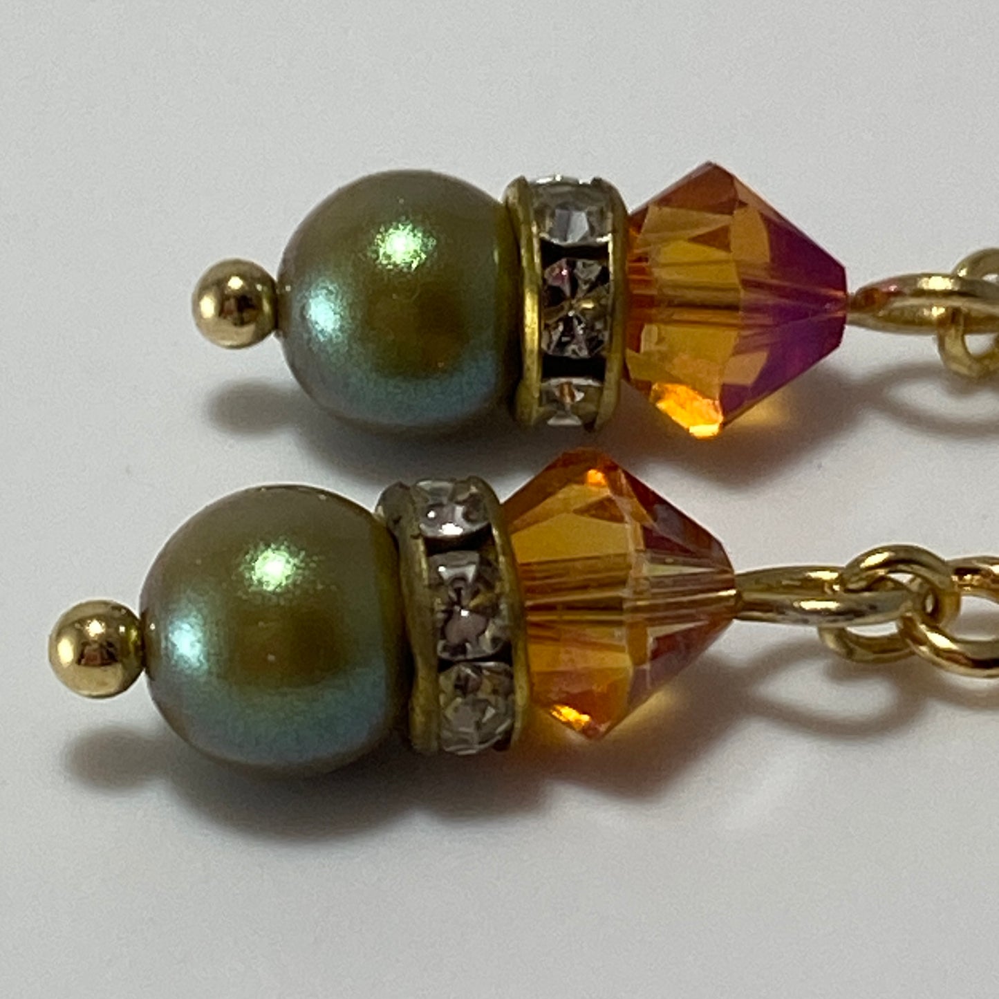 Crystals & Pearls Hook Earrings