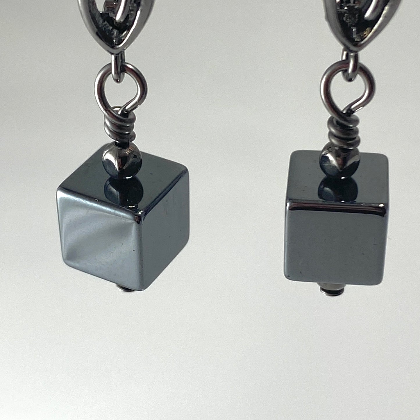 Hematite Hook Earrings
