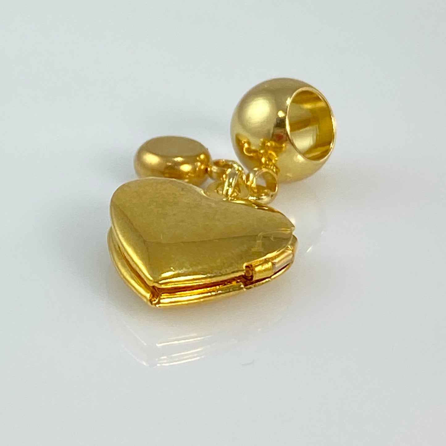Médaillon en forme de cœur ouvrable en or 18 carats et breloque ou collier ou boucles d'oreilles ou porte-clés en acier inoxydable avec pierre de naissance