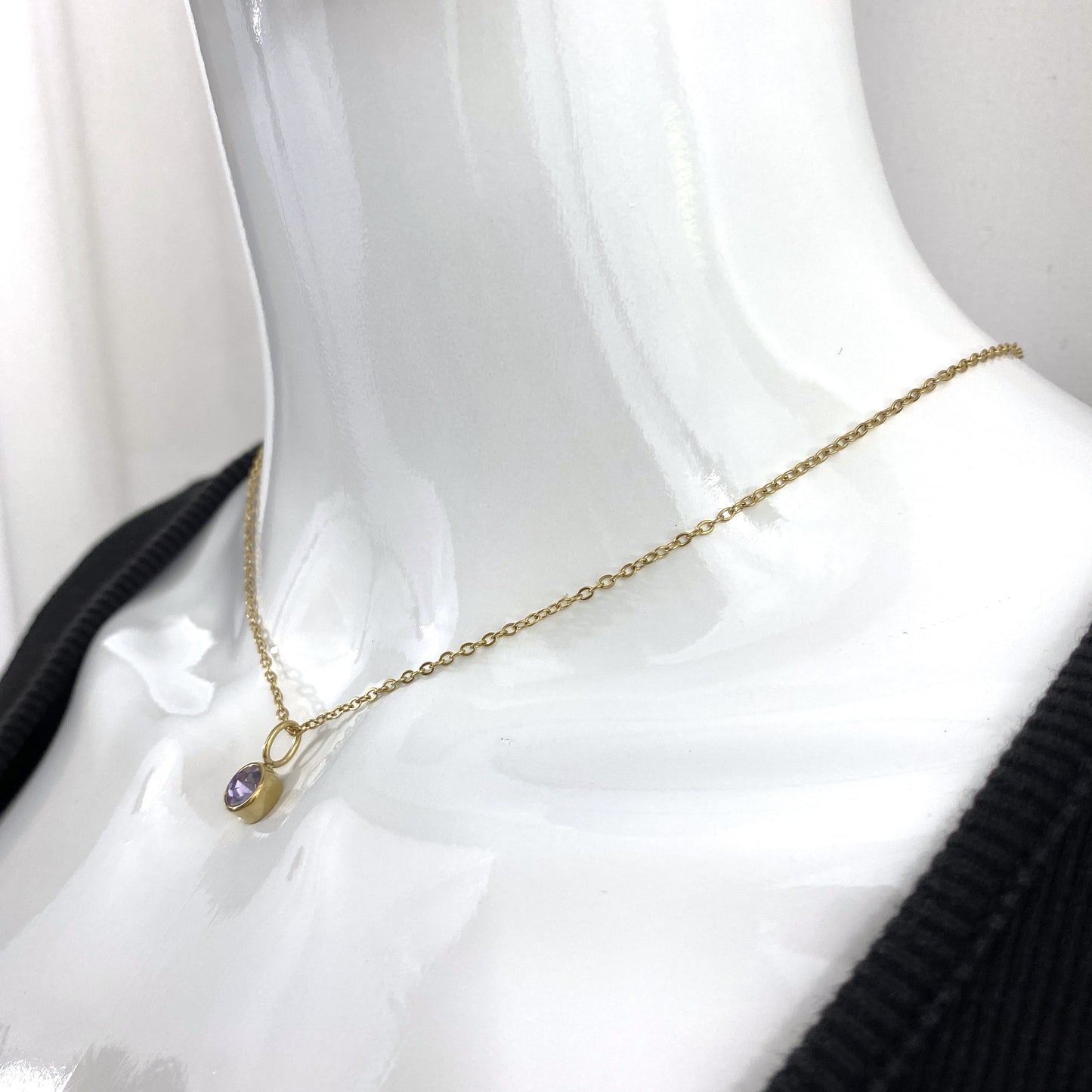 9 mm Birthstone Cable Chain Necklace