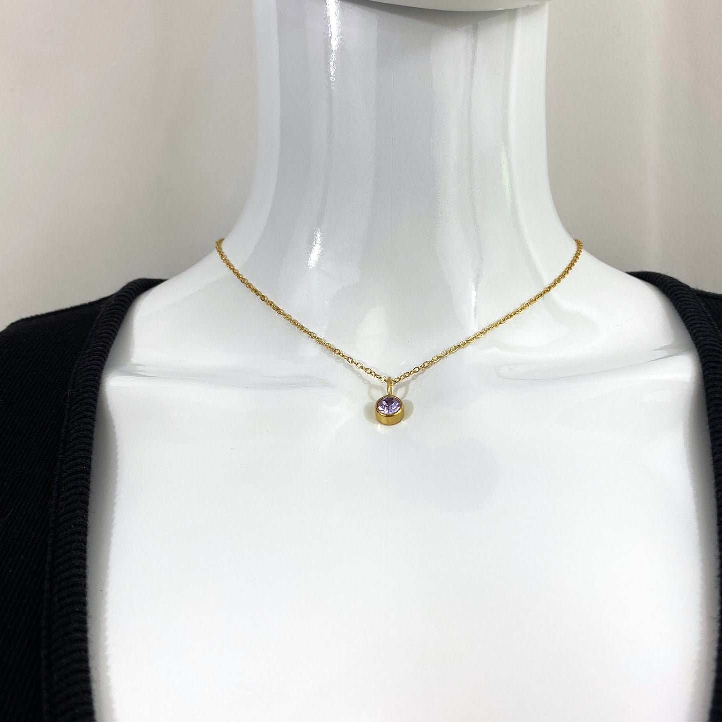 9 mm Birthstone Cable Chain Necklace