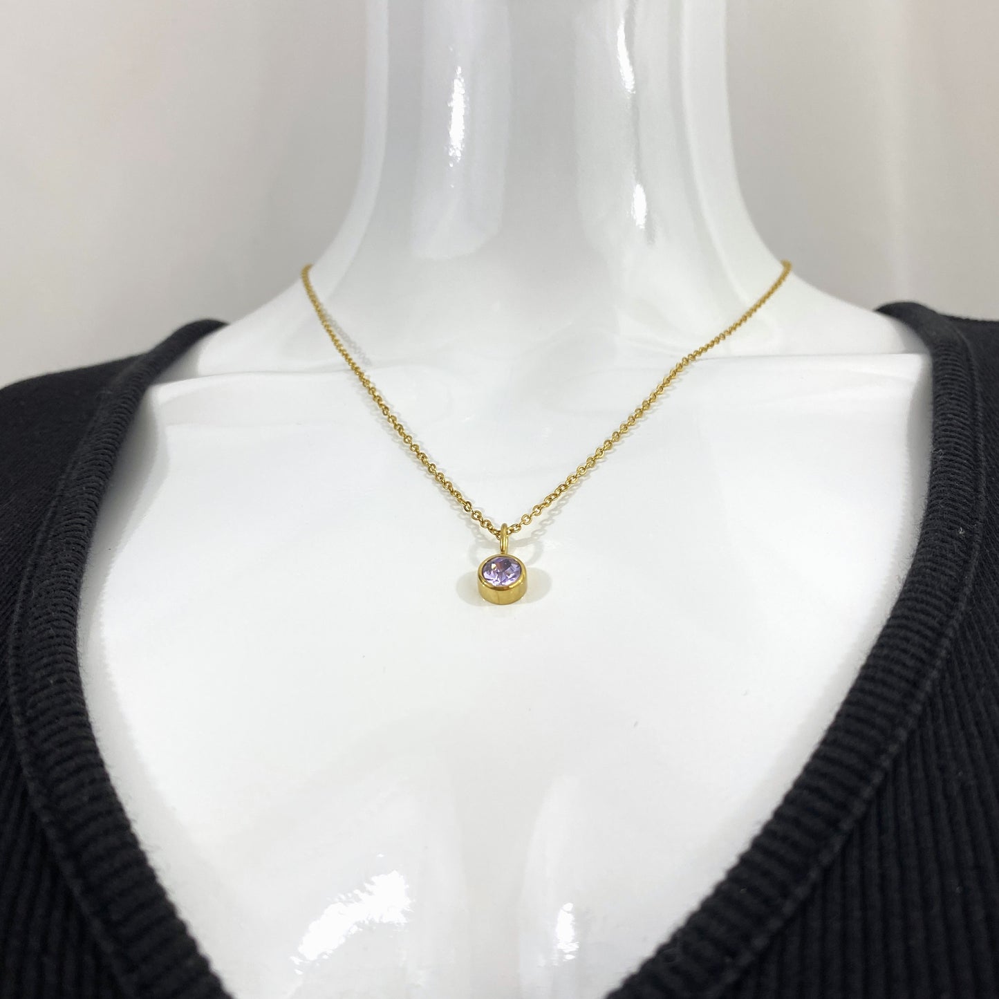 9 mm Birthstone Cable Chain Necklace