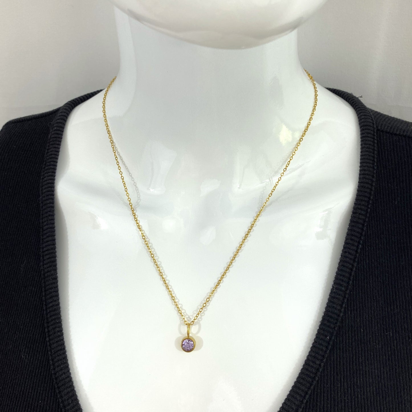 9 mm Birthstone Cable Chain Necklace