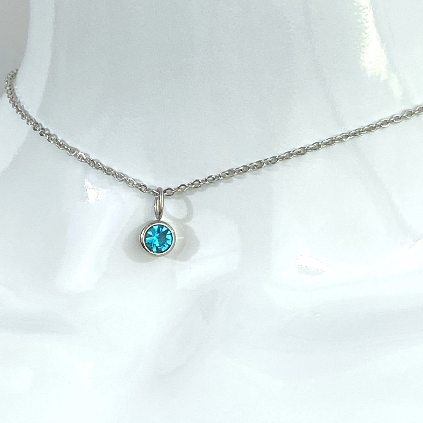 9 mm Birthstone Cable Chain Necklace