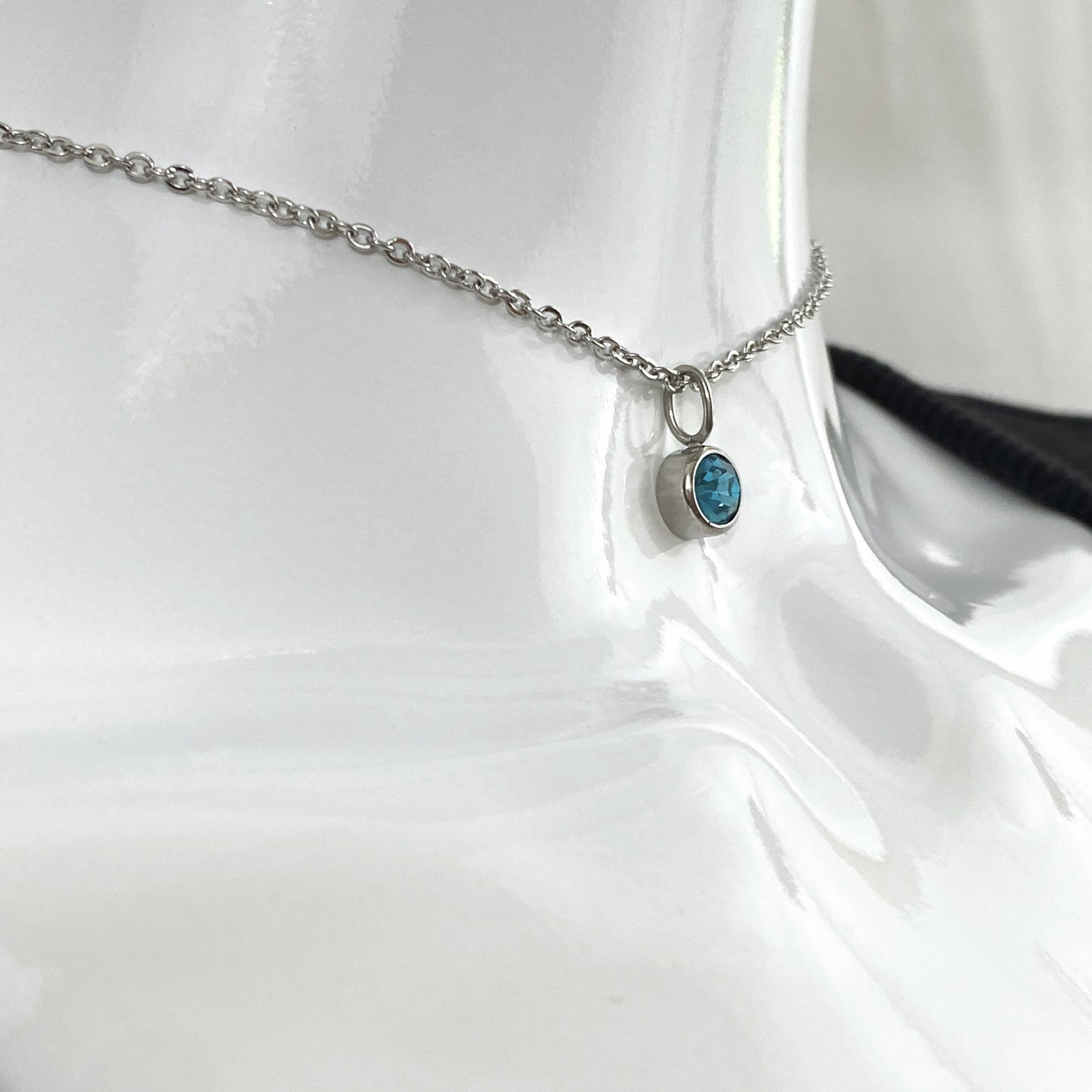 9 mm Birthstone Cable Chain Necklace