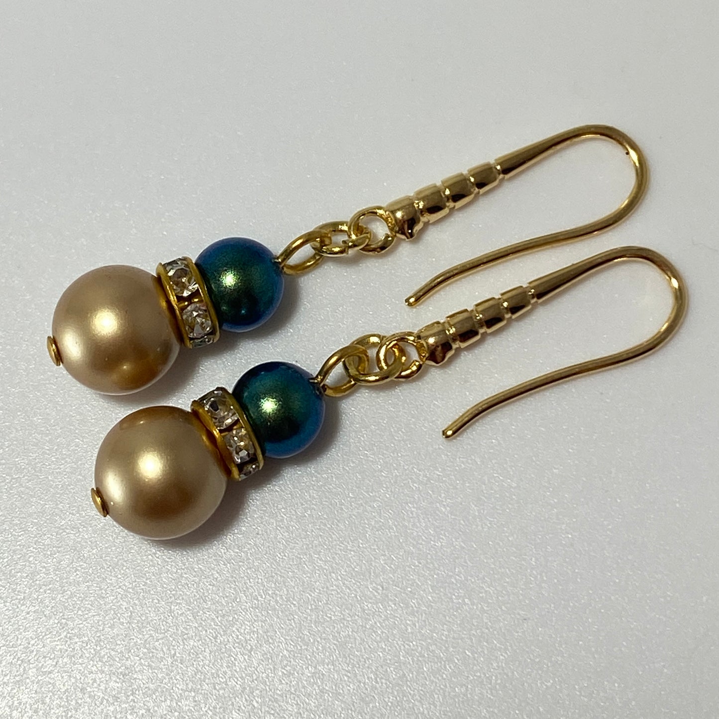 Pearls & CZ Hook Earrings