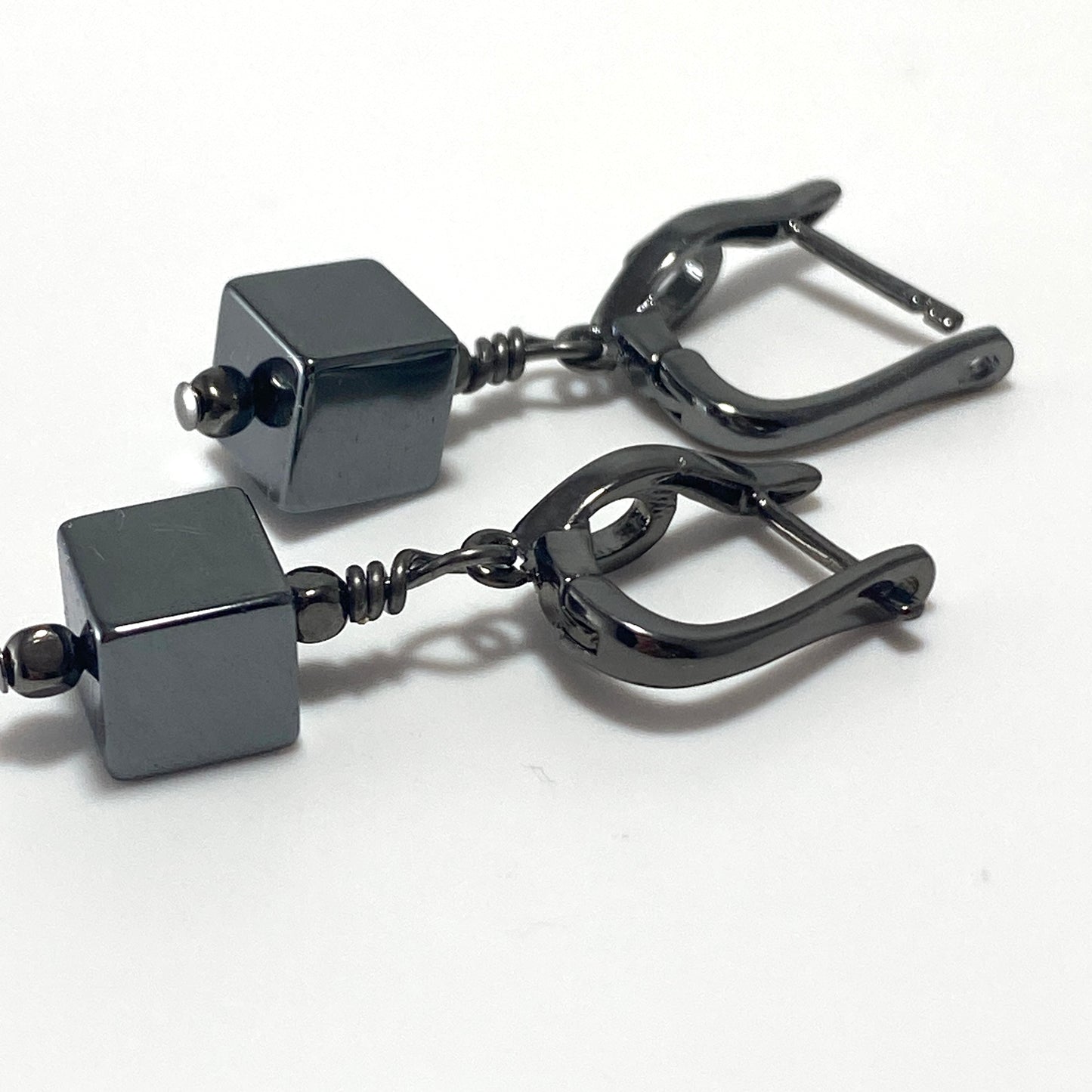 Hematite Hook Earrings