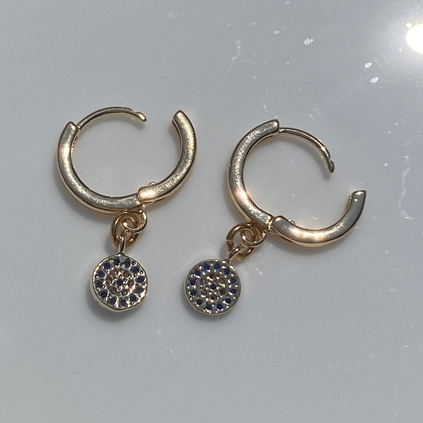 CZ Huggie Hoop Earrings