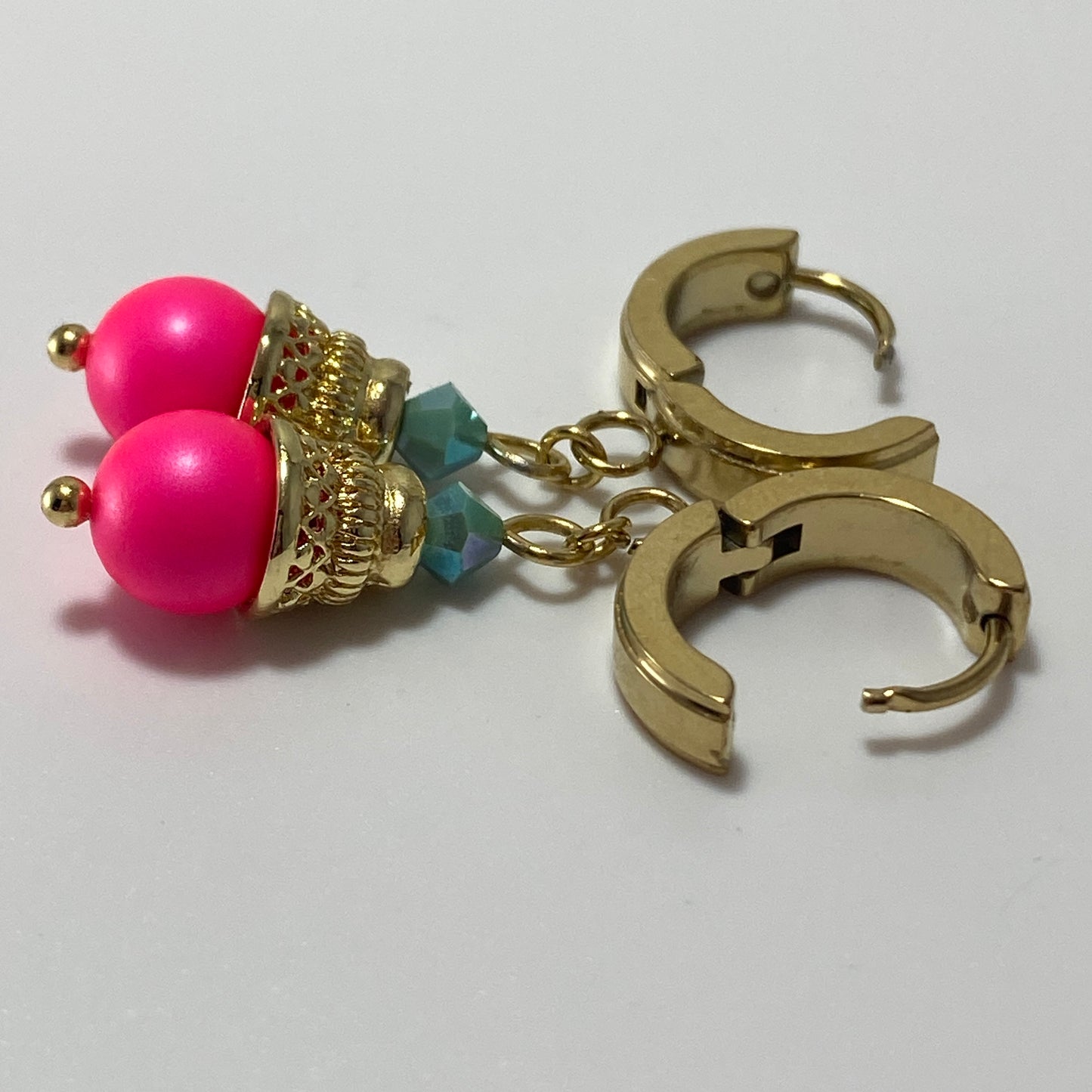 Crystals & Pearls Huggie Hoop Earrings