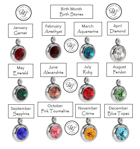 Graduation Keychain with Year, Initial and Birthstone