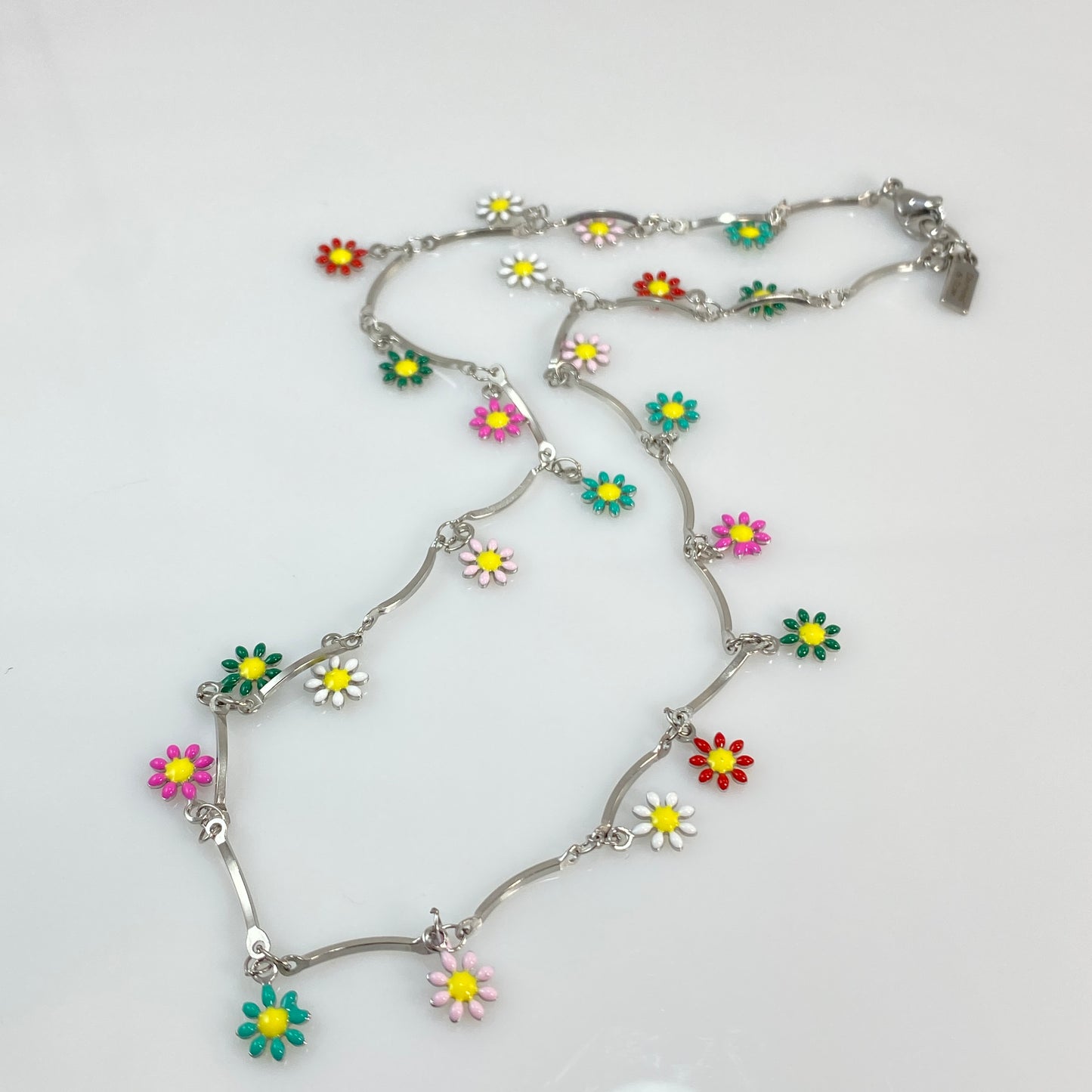 Enamel Flower Necklace