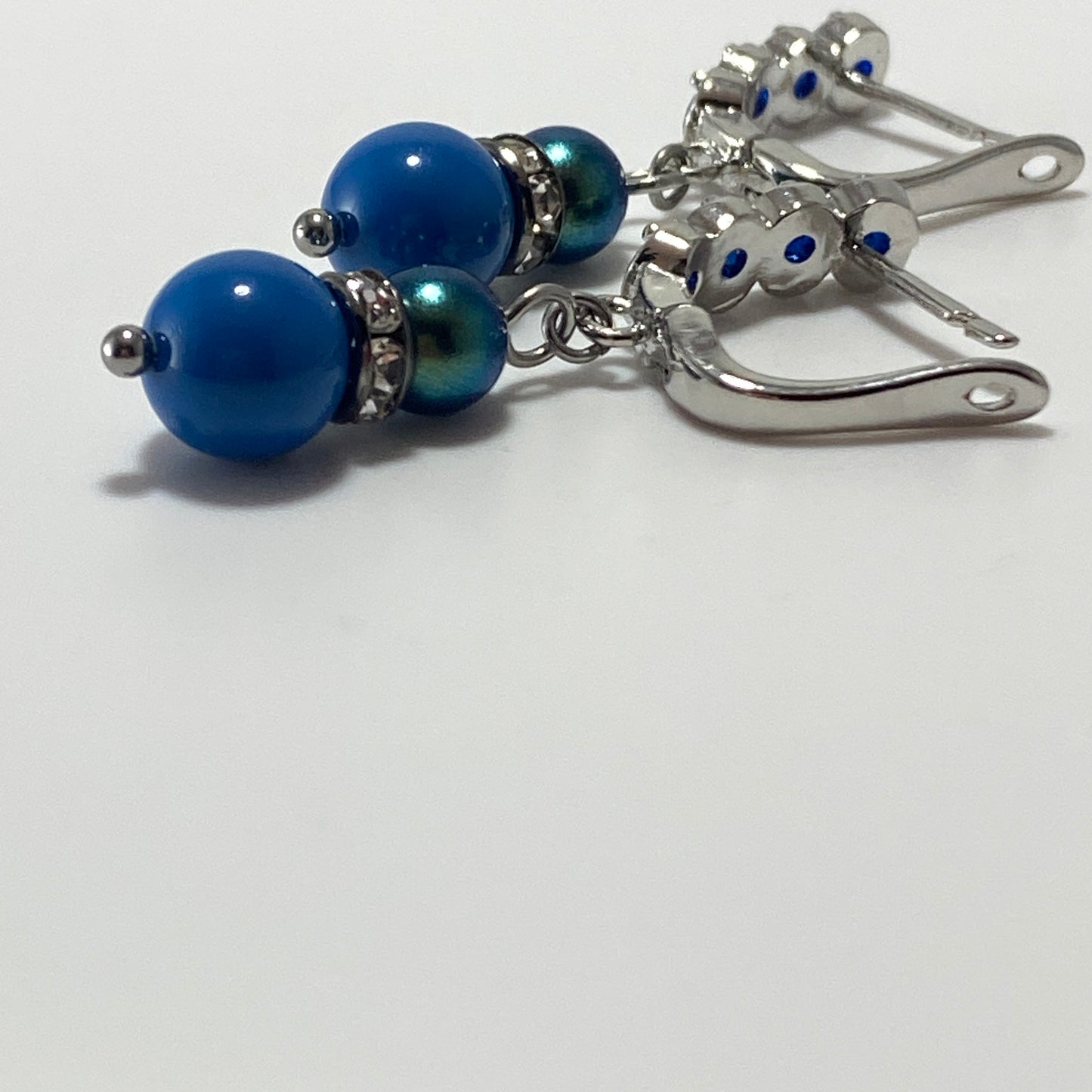 Pearl Cubic Zirconia Hoop Earrings