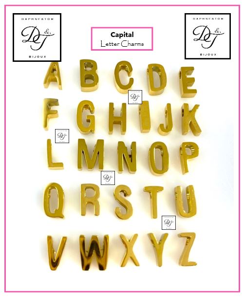Letter Initial Snake Chain Necklace