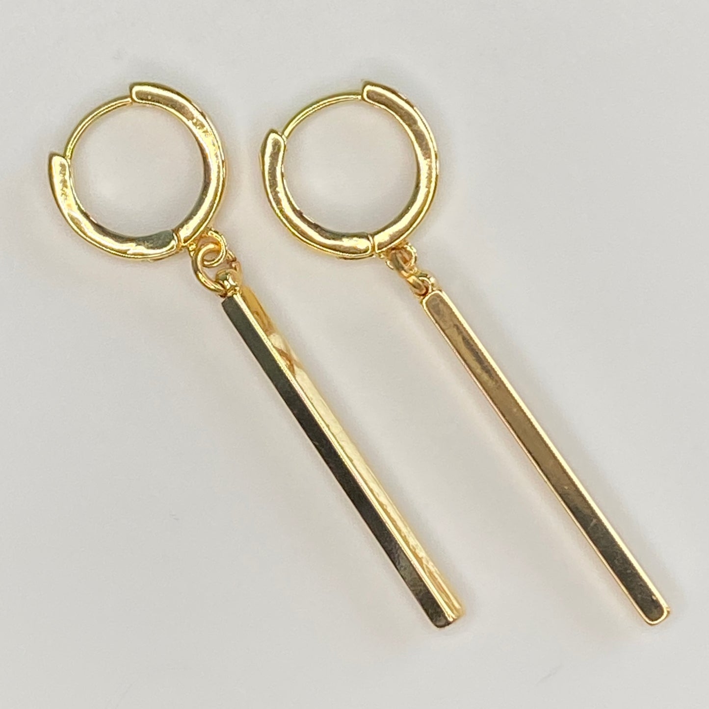 Cuboid Bar Hoop Earrings