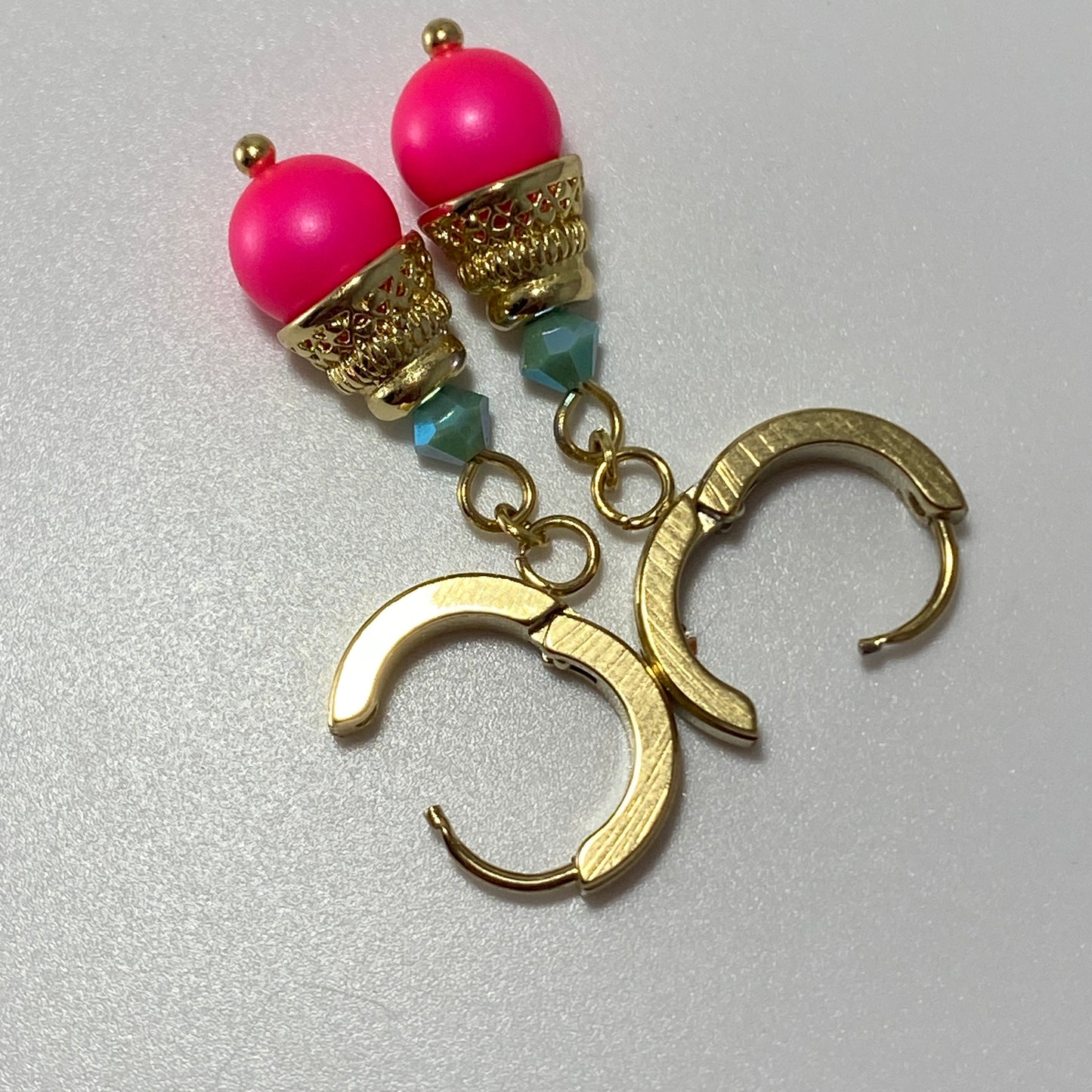 Crystals & Pearls Huggie Hoop Earrings