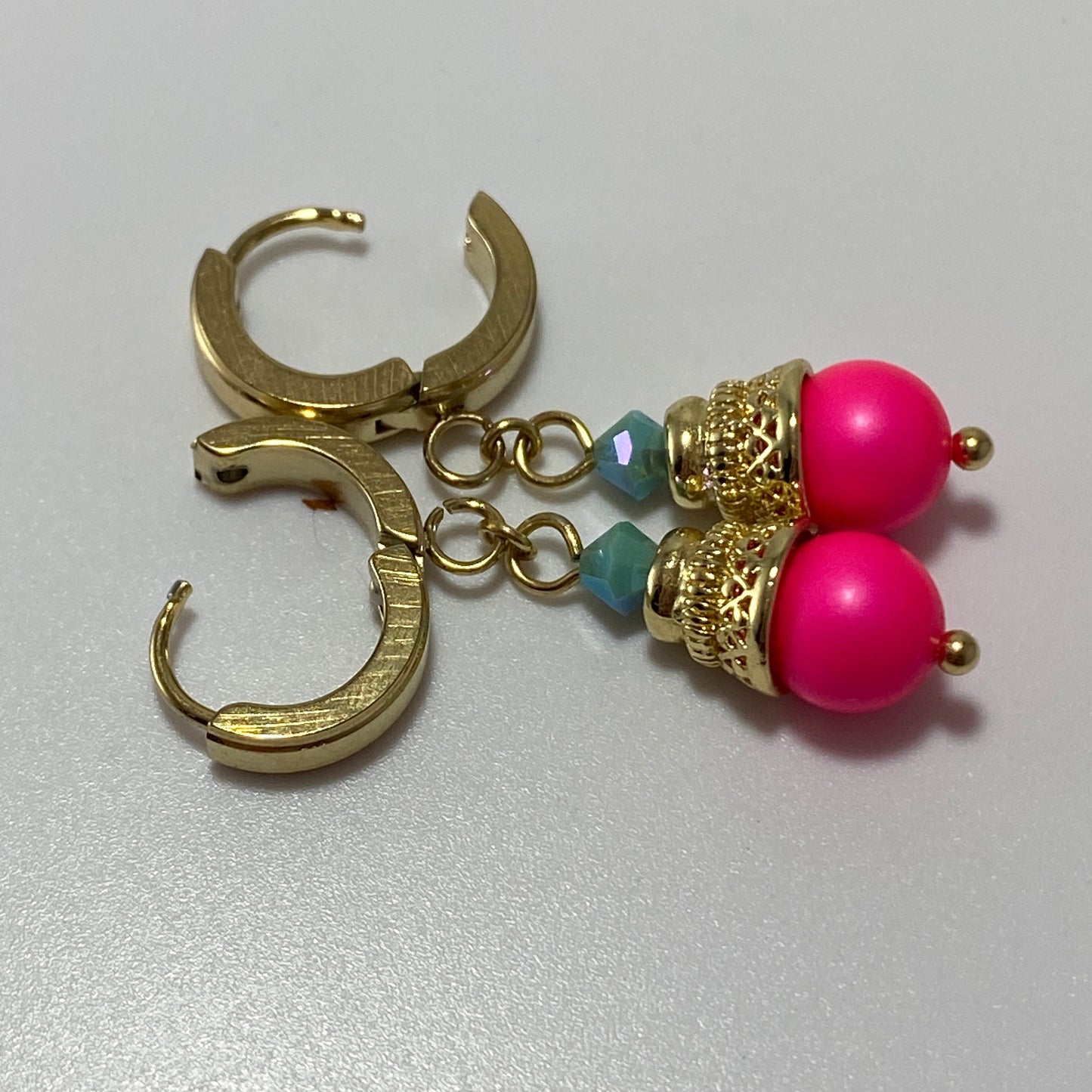 Crystals & Pearls Huggie Hoop Earrings