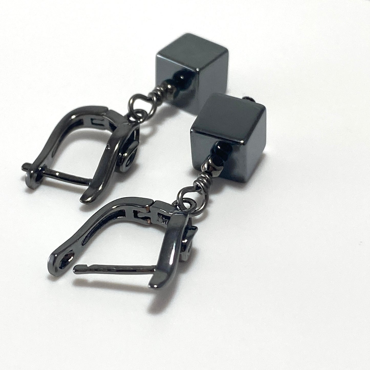 Hematite Hook Earrings
