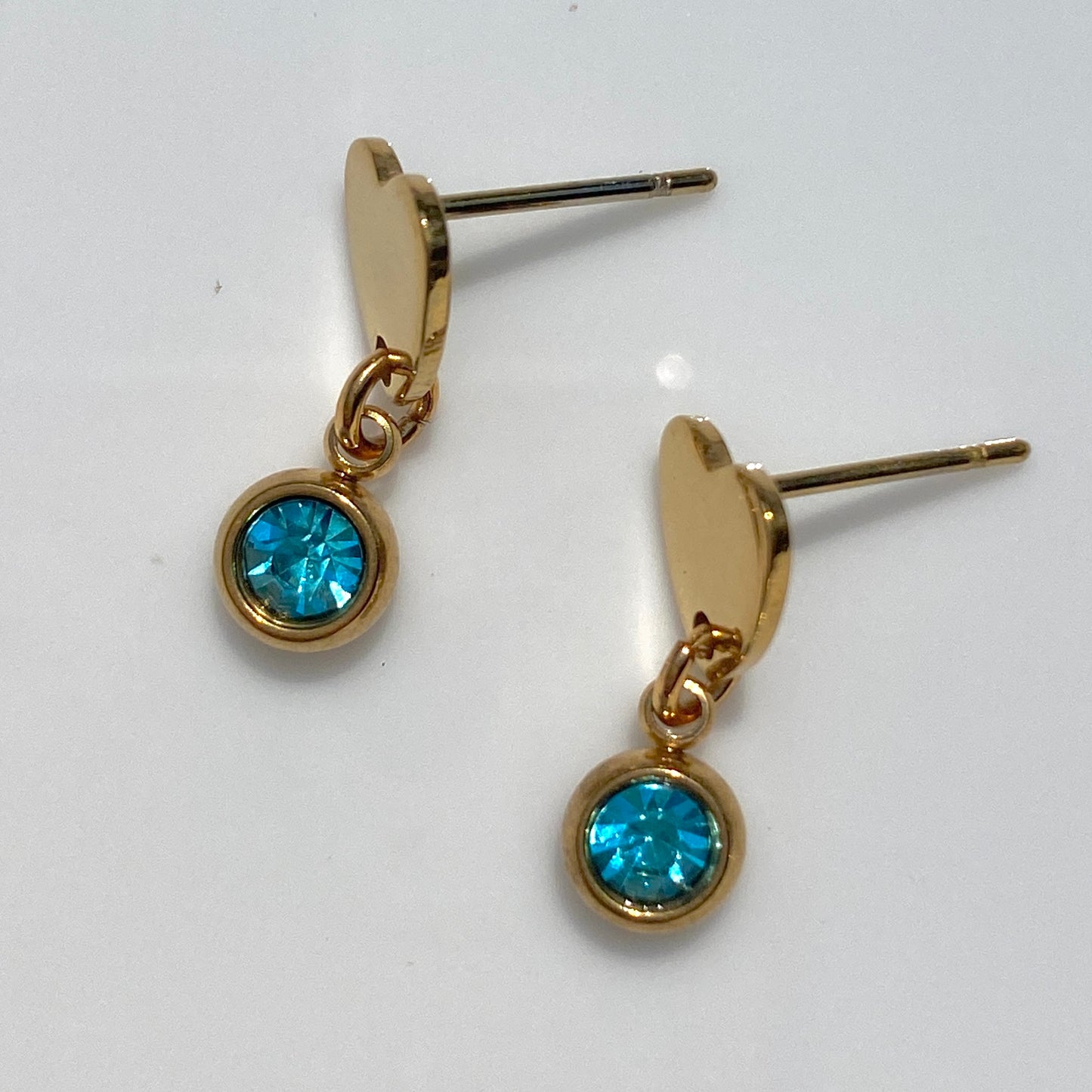 CZ Birthstone Heart Stud Earrings