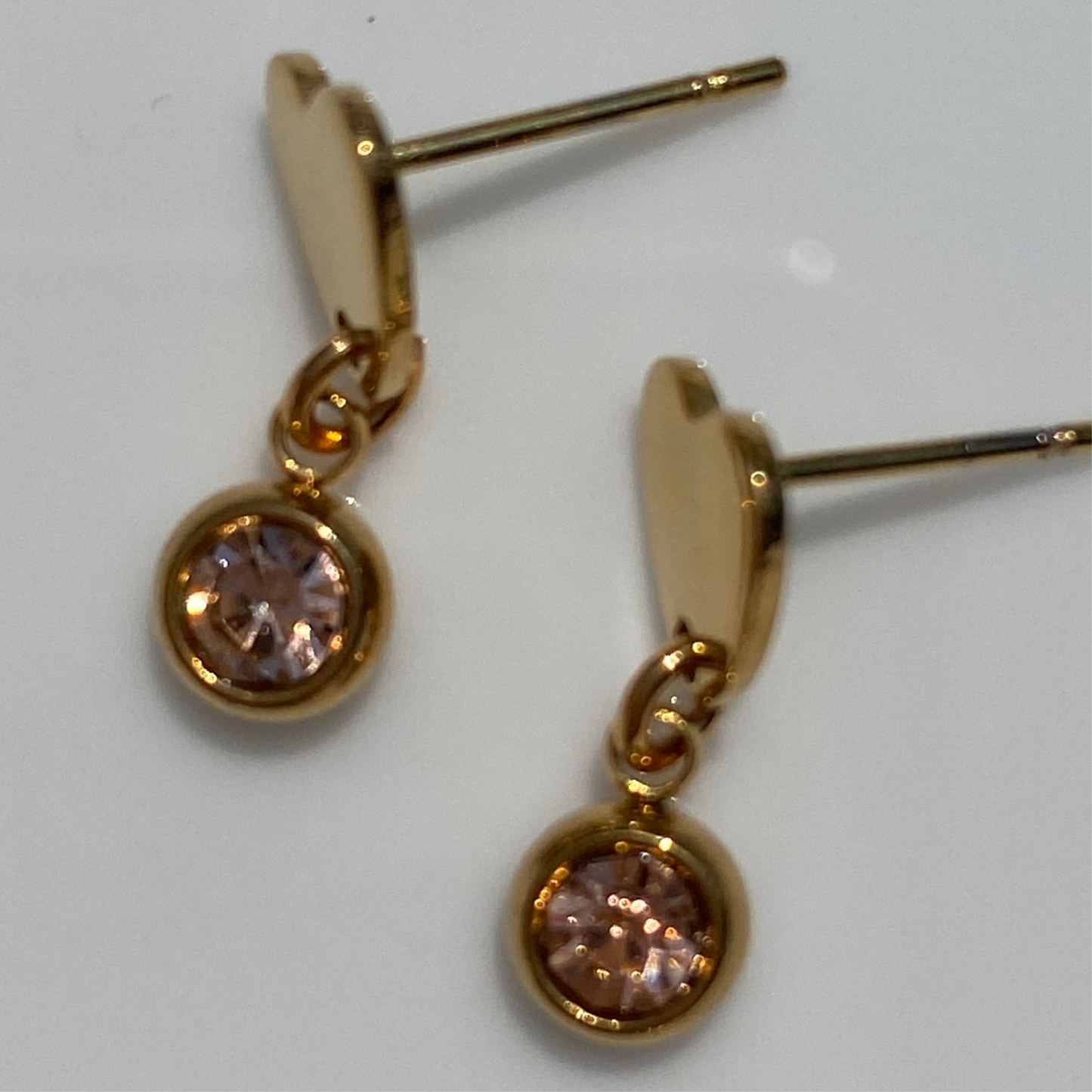 CZ Birthstone Heart Stud Earrings