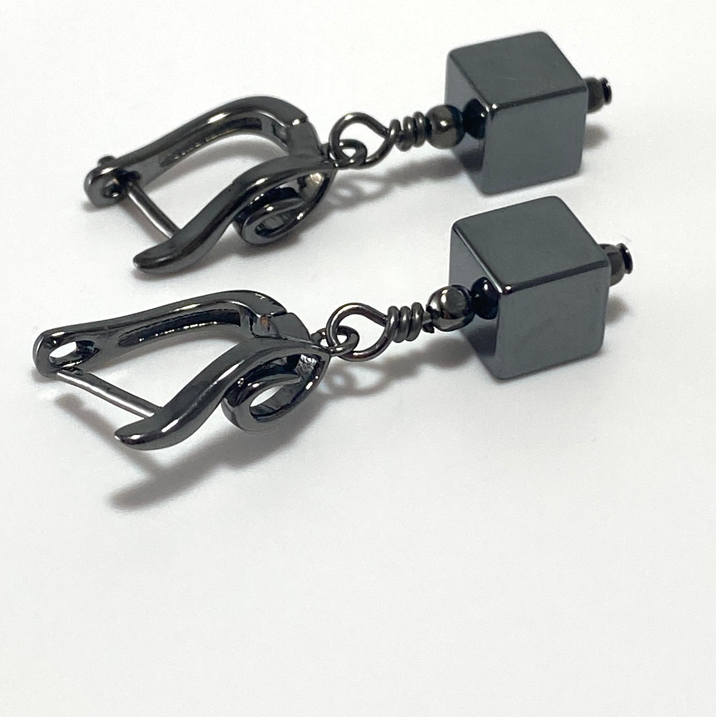 Hematite Hook Earrings