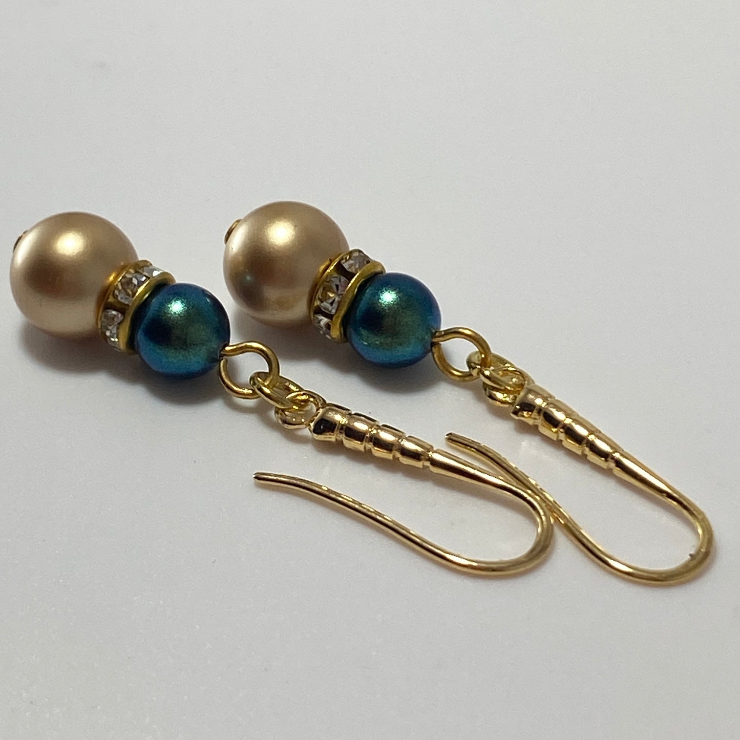 Pearls & CZ Hook Earrings