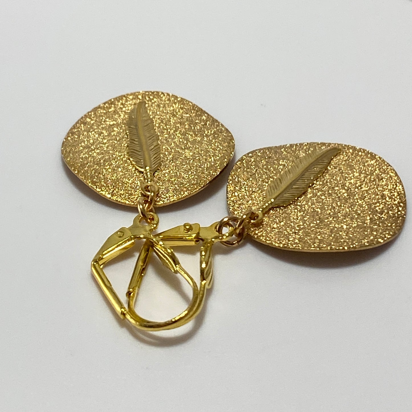 Feathers & Disks Hook Earrings