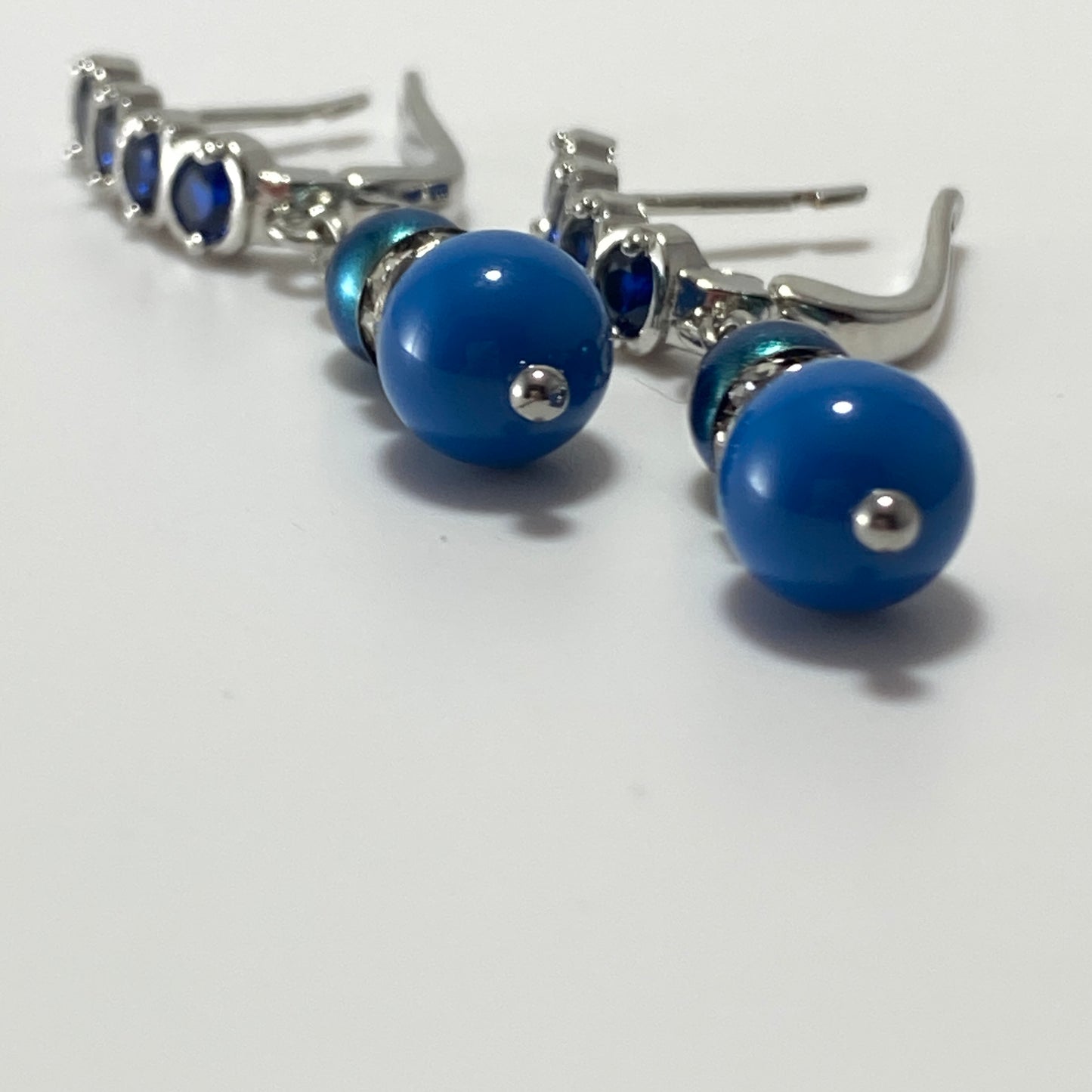 Pearl Cubic Zirconia Hoop Earrings