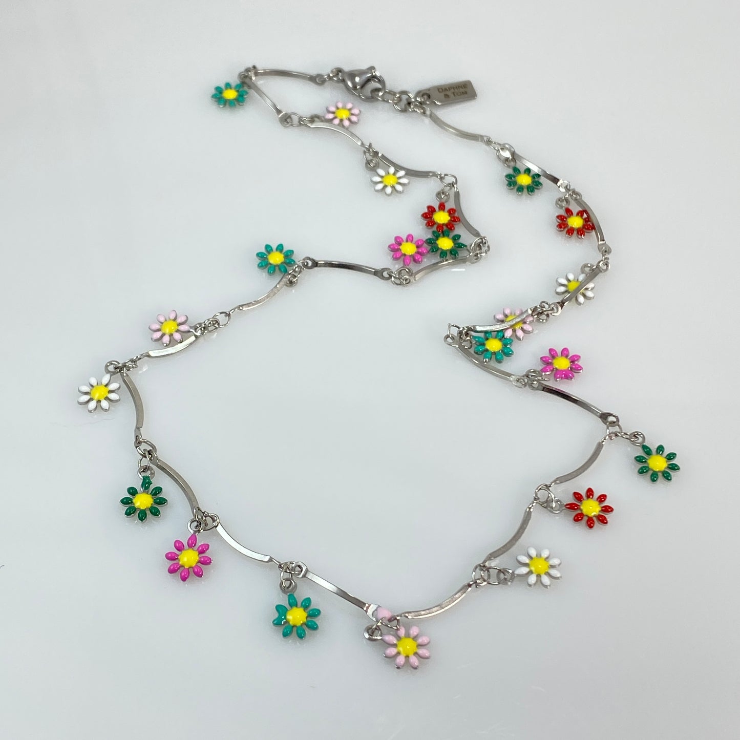 Enamel Flower Necklace